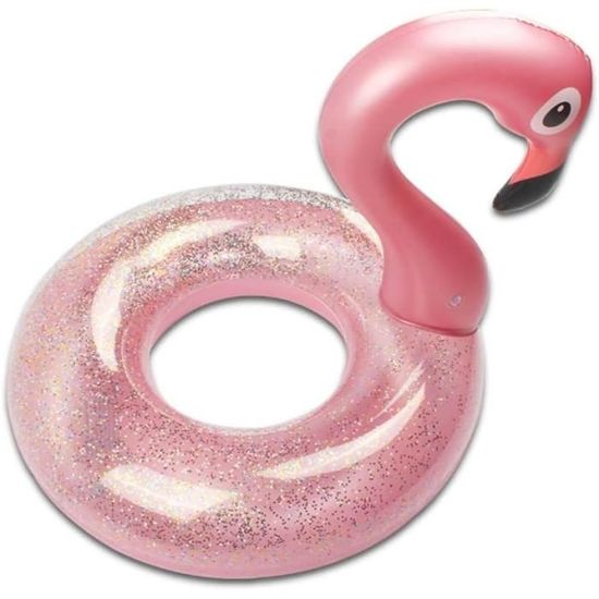 Bouée Géante Flamant Rose Gonflable 150cm - Bouée Piscine Enfants Et Adultes Pour Fêtes Et Plaisir D'Été