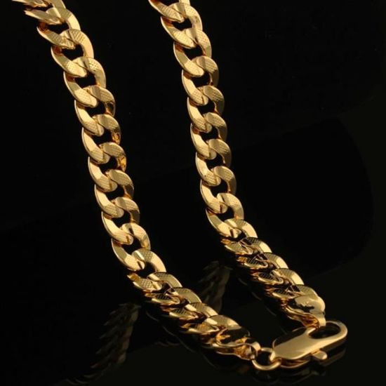 Collier Chaîne Or Blanc 18K 750‰ Massif 50cm - Maille Solide, Fabriqué En Italie