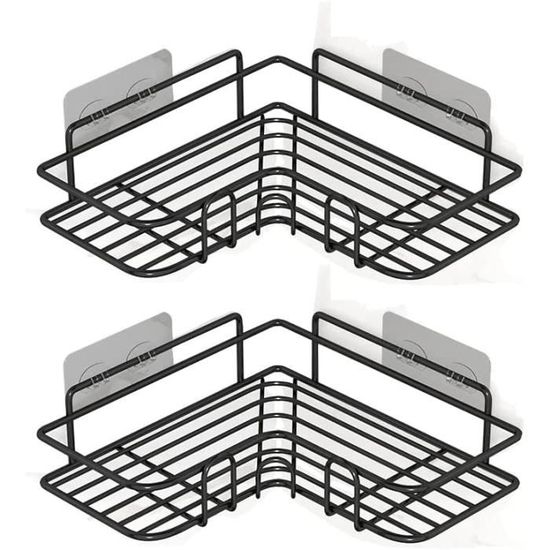 Lot De 2 étagères Adhésives Pour Organisateur D'angle De Douche, Sans