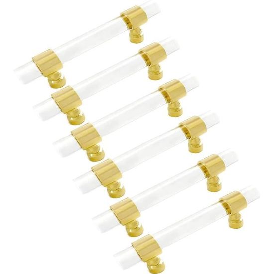 BOUTON DE MEUBLE,T Bar Handle--poignée De Meuble De Cuisine En Acrylique Transparent, Moderne Et