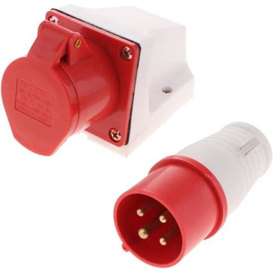 Connecteur Industriel 4 Broches 380-415V 125A IP67 - Pour Aviation, Ports, Scènes, étanche - 2