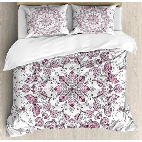 Housse De Couette 220X240 Mandala Imprimé 3D Bohême Parure De Lit 2