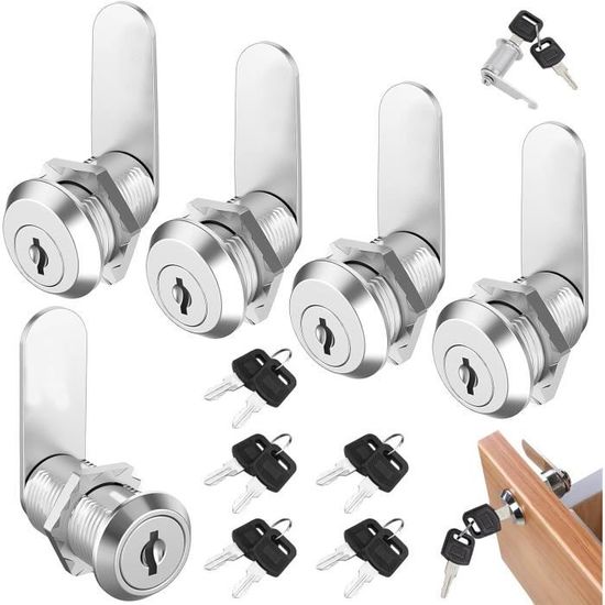 Lot De 4 Serrure Boite Aux Lettres De 20 Mm, Serrure D'Armoire Livré