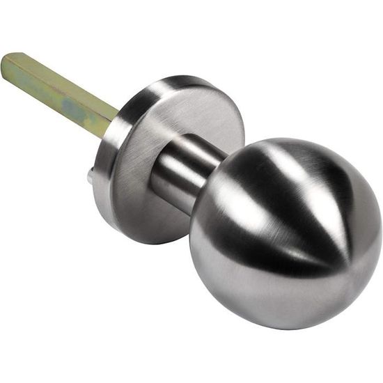 Poignee de porte ronde avec bouton serrure par bouton - Cdiscount