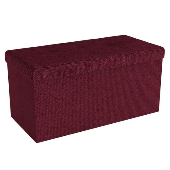 Intirilife Pouf Pliable 49x30x30 cm en NOIR DIAMANT - Boîte de Intirilife Pouf Pliable 49x30x30 cm en NOIR DIAMANT - Boîte de