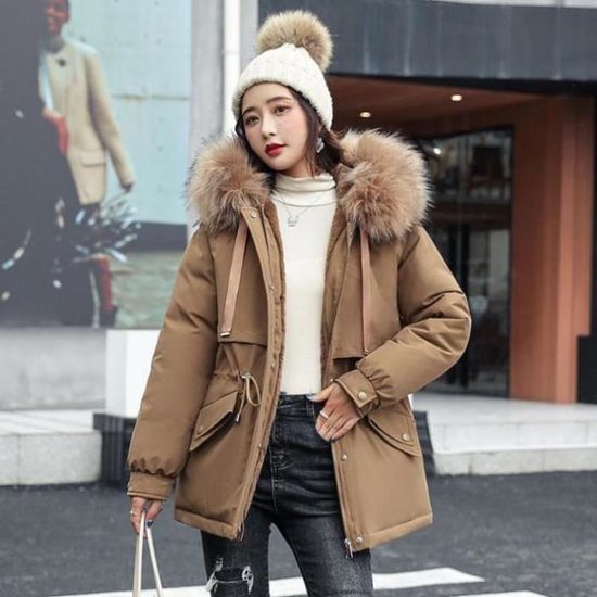Parka marron femme pas cher hot sale