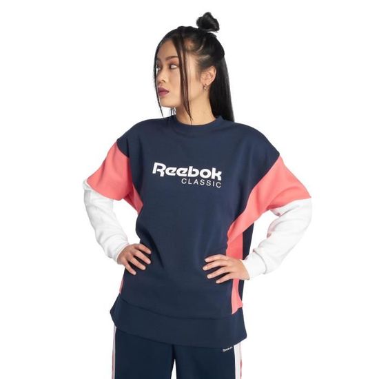 pull reebok femme bleu