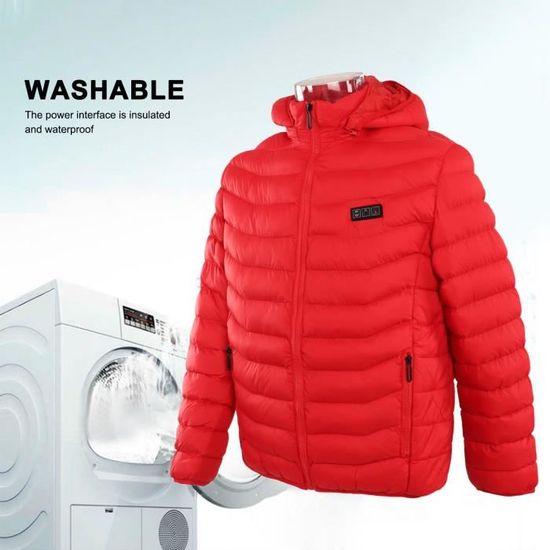 Veste Doudoune Chauffante Enfant USB - 3 Zones Chauffage Garçons Filles Manteau Chaud Hiver