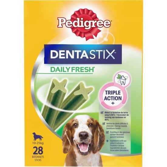 PEDIGREE Dentastix Bâtonnets hygiène bucco-dentaire - Pour moyen chien - 720 g