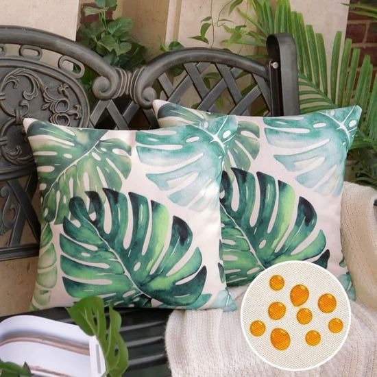 4 Housses Coussin Chaise Jardin 60x60x10cm - Imperméables, Anti-poussière - Avec Fermeture éclair - Polyester