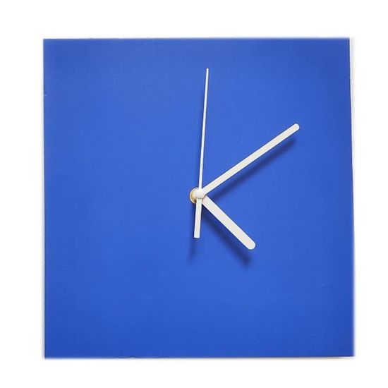 Horloge Murale Carrée Karlsson Sucinto Dome - 35x35x35 Cm, Bleu, Plastique, Design Moderne Pour Salon Bureau - 3