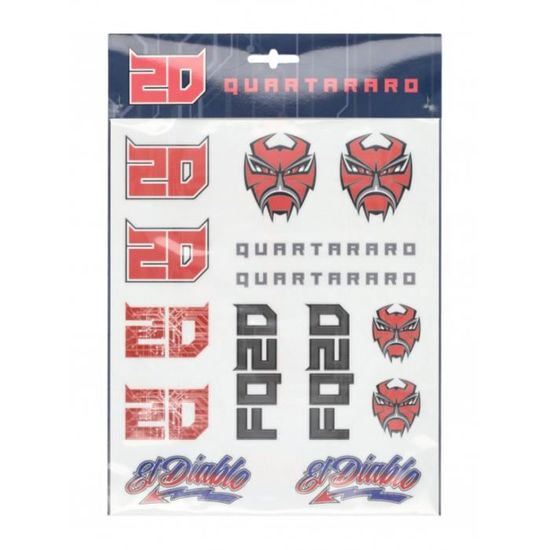 Fabio Quartararo #20 Motorcycle Number Stickers – Large Vinyl Decals (Set Of 2)