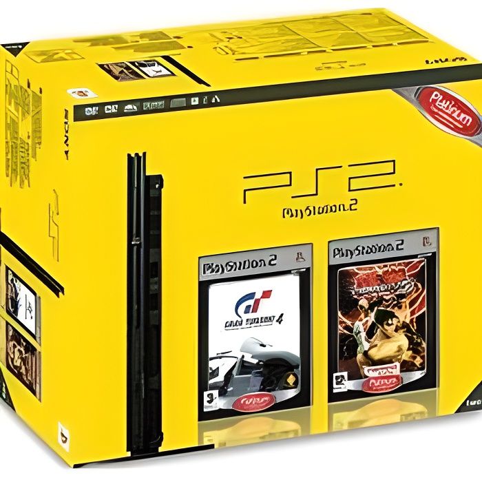 Console de jeu PS2 Sony - Nouveau design - Gran Turismo 4 - Tekken 5 - Noir - Sony