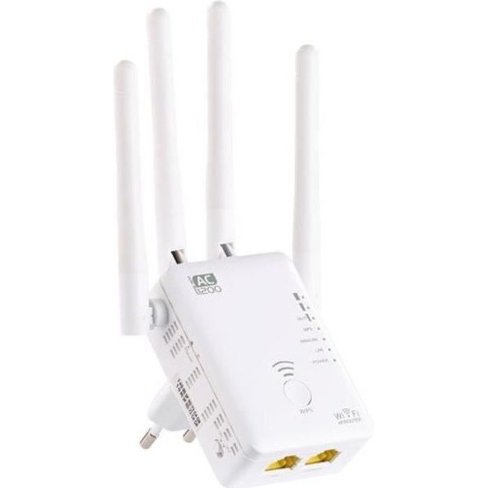 Répéteur wifi Dual Band 1200 Mbps 7LINKS WLR1221.ac Extension de portée Wifi 4 antennes