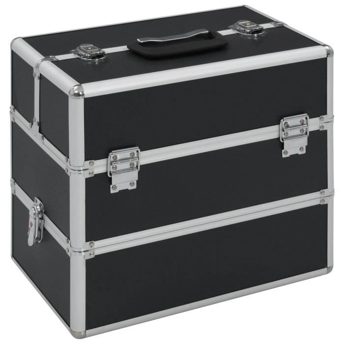 BEL Mallette à maquillage 37x24x35 cm Noir Aluminium # 2