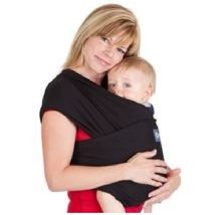 Echarpe de portage Wrap Noir - L'écharpe de Portage Wrap tient solidement bébé contre le parent. Elle est spécialeme…