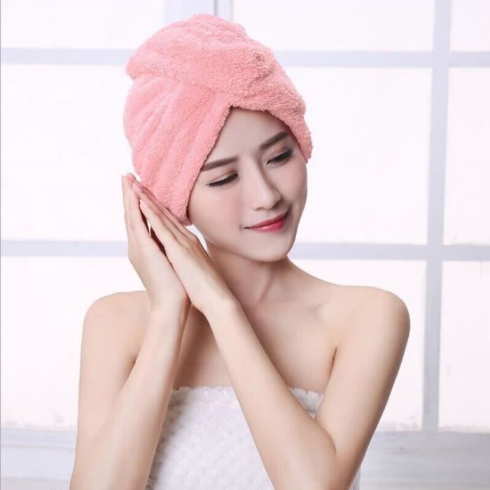 【Bonnet de bain】Serviette en microfibre à séchage rapide pour augmenter l'épaississement du bonnet de douche cheveux secs_GT9438