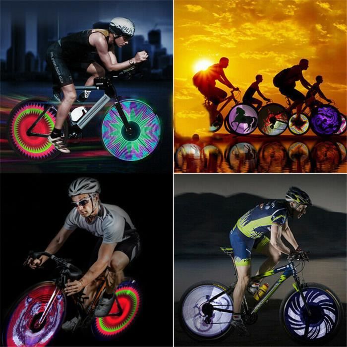 64 LED coloré affichage double-face vélo vélo bricolage lumière de roue à rayons 2019 Equipement fitness PRODUITS DE FITNESS ET