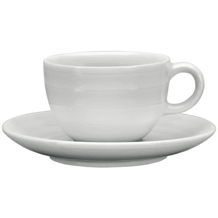 Tasse à café espresso 110ml empilable avec soucoupe Intenzzo White