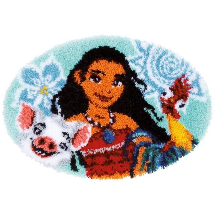 Vervaco Kit Tapis modelé au Point noué Disney Moana
