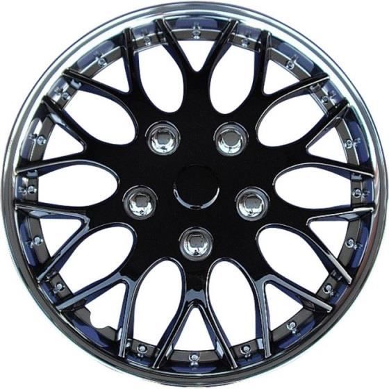 AutoStyle enjoliveurs Missouri 13 pouces ABS noir / chrome lot de 4