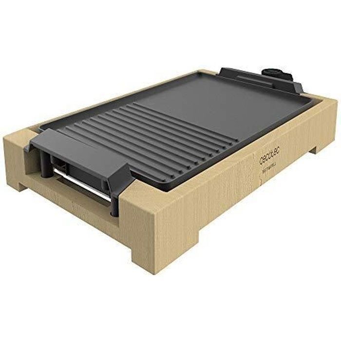 Cecotec Plancha Grill Electrique Tasty&Grill 2000 Bamboo