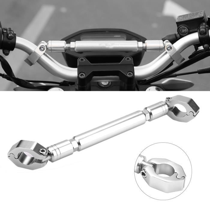 Tige d'équilibre de moto Alliage d'aluminium Moto Balance Barre de guidon Cross Bar Moto Accessoires (argent)