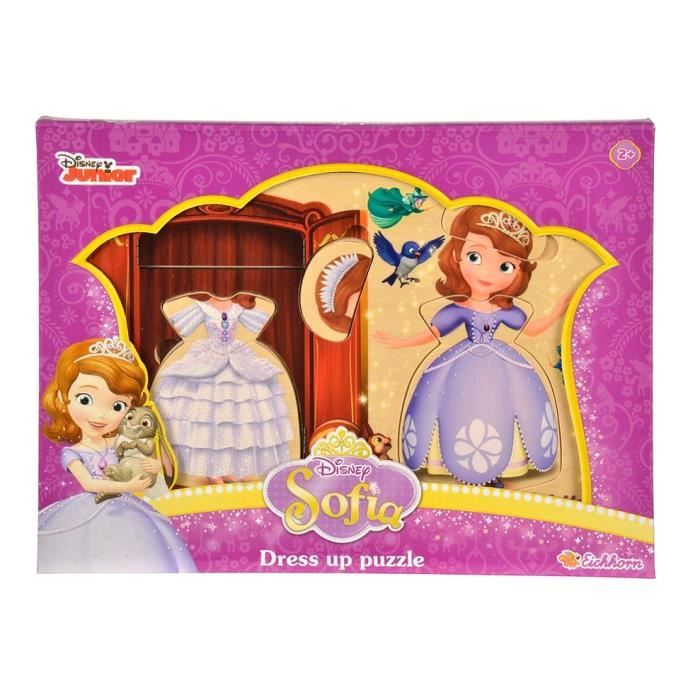 Eichhorn Disney Princess Sofia Puzzle en bois 13 pièces + 2 ans, jouet, jeux