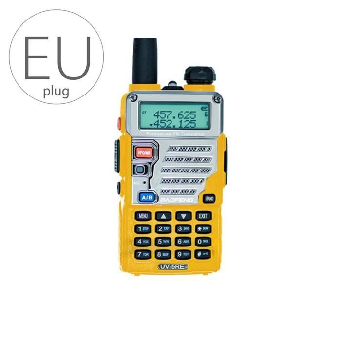 BAOFENG UV-5RE talkie-walkie bi-bande UHF VHF double montre CB Radio VOX FM émetteur-récepteur Handy Jaune