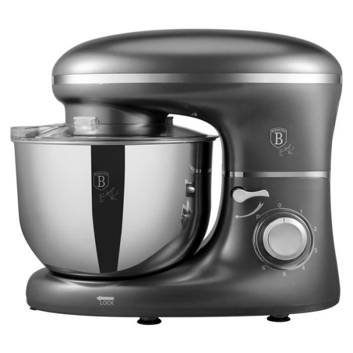Robot pétrin 1400W gris/carbone
