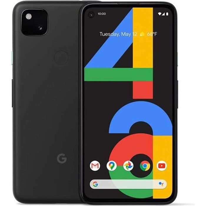 Smartphone Google Pixel 4A 6Go RAM 128Go ROM Android 4G Téléphone Mobile-Noir