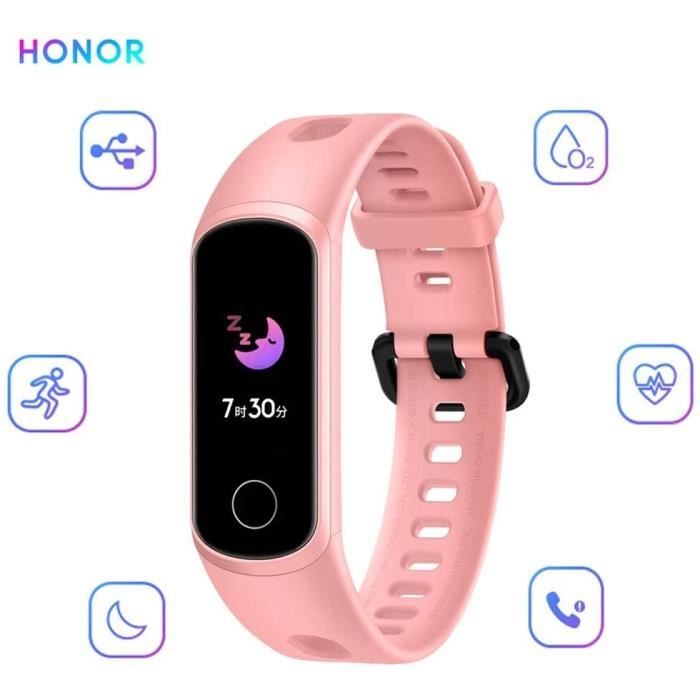 HONOR Band 5i Montres Connectée Activity Tracker 0.96- Écran AMOLED couleur - Rose