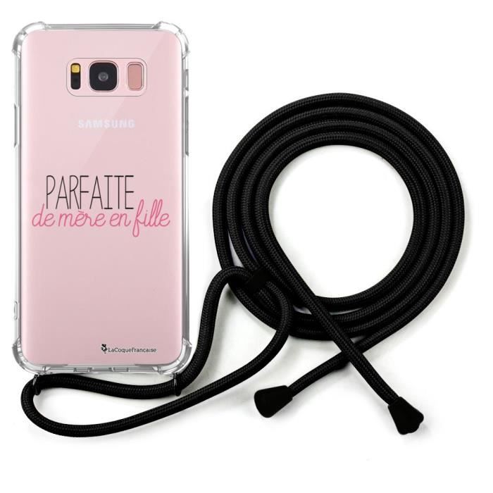 Coque cordon pour Samsung Galaxy S8 Dessin Parfaite mère fille La Coque Francaise