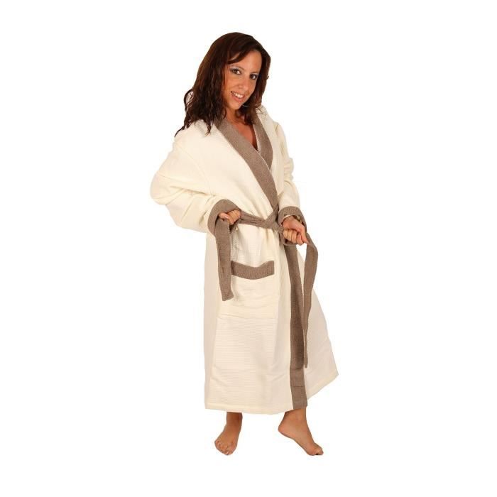 Peignoir femme éponge CLARA naturel grandes tailles - 10XL (62)