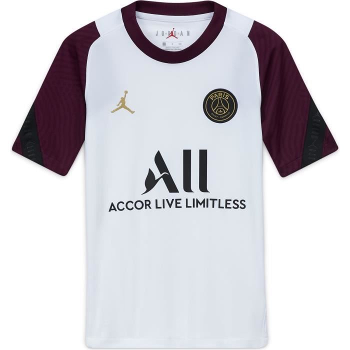 Maillot Nike Psg Jordan Strike 2020-21 blanc enfant
