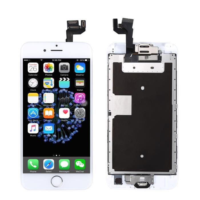 OOBEST® Blanc Ecran complet pour iphone 6S 4.7 LCD Vitre tactile + châssis + Bouton + Pièce intérieur Home caméra (Envoie de FR)