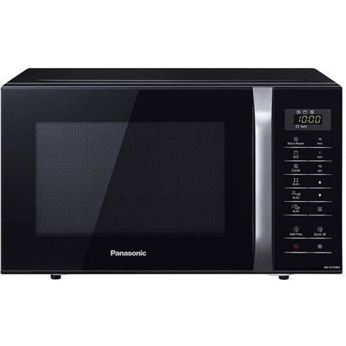 Panasonic Four à micro-ondes combiné avec grill, 800 W, 23 litres, 63 décibels, acier, 5 vitesses - NN-K37HBMEBG