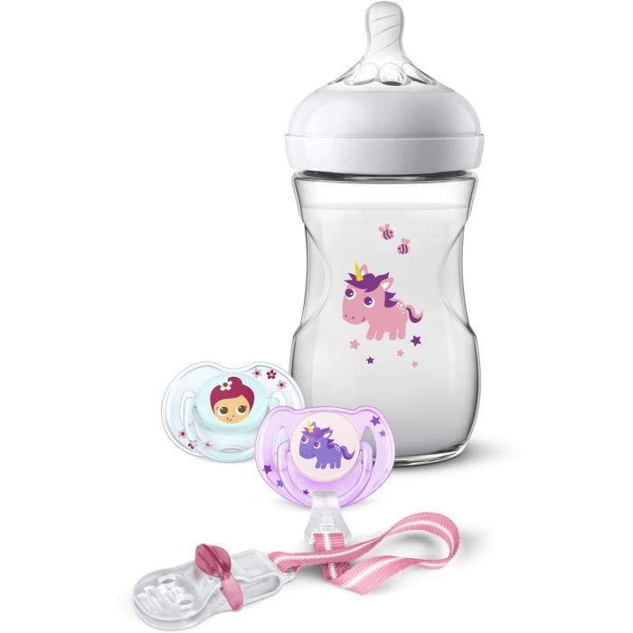 PHILIPS AVENT SCD287/25 Pack cadeau Biberon 260 ml + 2 sucettes