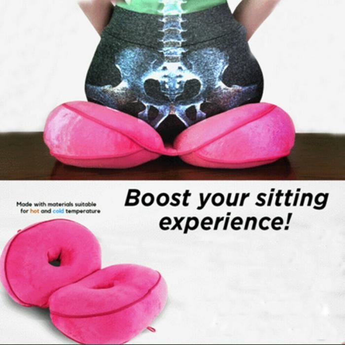 Coussin de siège Coussin orthopédique en mousse à mémoire de forme pour douleurs sciatique coccyx et hanche