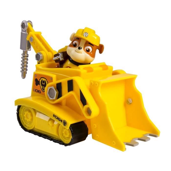 Véhicule Paw Patrol Pat'Patrouille avec figurine : Bulldozer et Ruben