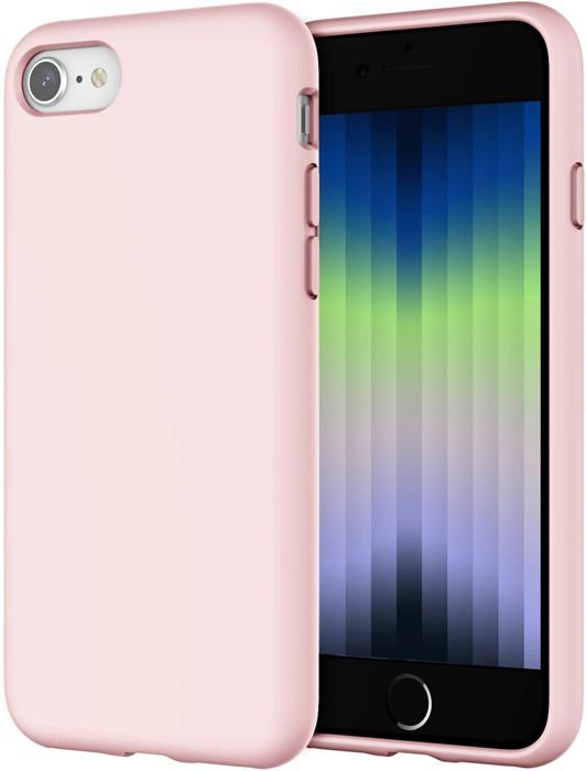 Coque Silicone iPhone SE 2022/2020 47, étui Complet Toucher Soyeux