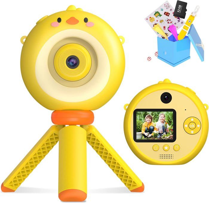 Ushining Appareil Photo Enfant, 3,5 Pouces Grand Écran 1080P Appareil Photo Numérique Enfant avec Objectif Zoom Rotatif à 360° Flash LED Carte de 32 Go, Caméra Vidéo Cadeau pour Enfants 3 à Ushining Appareil Photo Enfant, 3,5 Pouces Grand Écran 1080P Appareil Photo Numérique Enfant avec Objectif Zoom Rotatif à 360° Flash LED Carte de 32 Go, Caméra Vidéo Cadeau pour Enfants 3 à