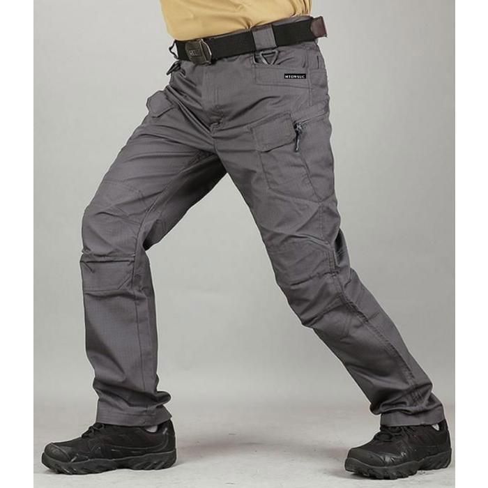 Pantalon Tactique Homme Multipoches - Imperméable Et Résistant - Pour Randonnée, Travail, Airsoft - Coupe Droite Confortable