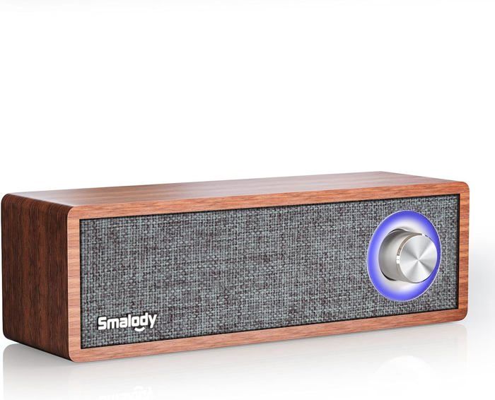 En bois - Haut parleur Bluetooth sans fil en bois classique avec