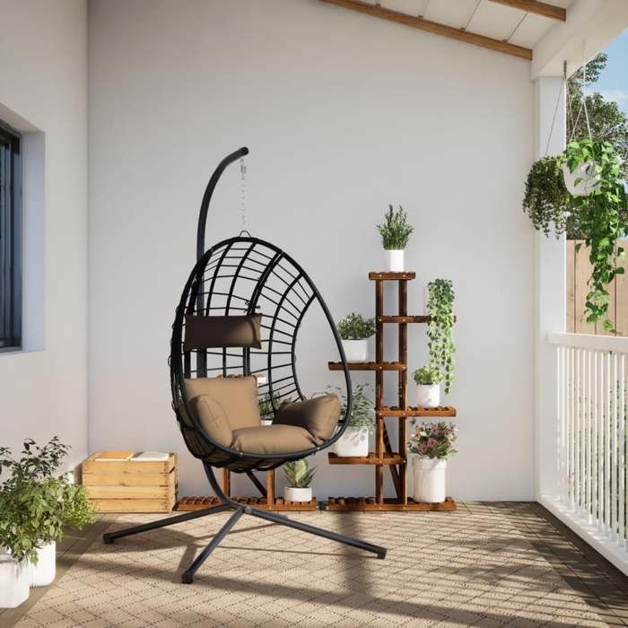 Coussin Pour Chaise Suspendue Œuf - 60x60 Cm, Polyester, Confort Jardin/Terrasse