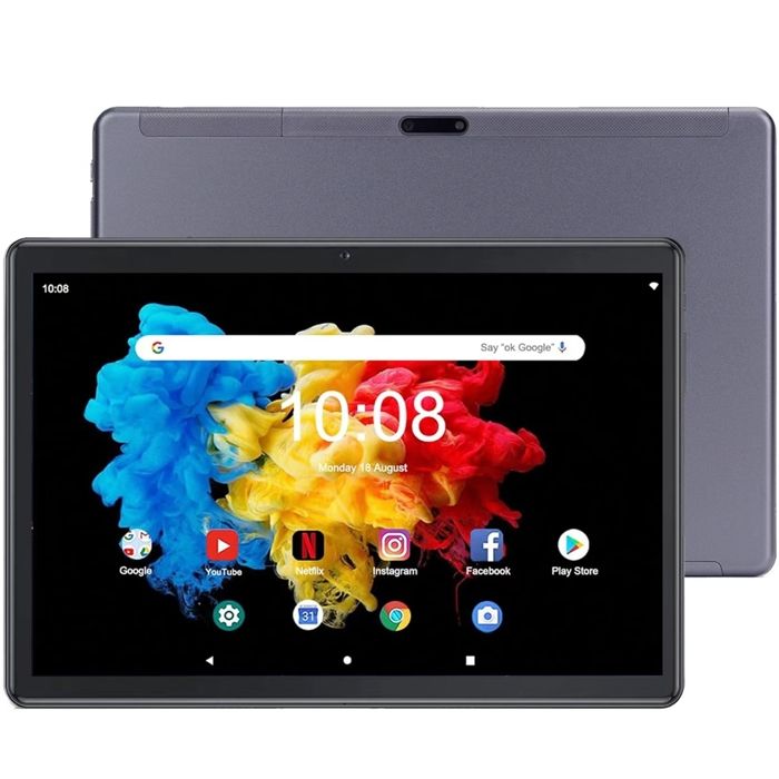 Occasion Tablette 10 Pouces Android 13 Tablette6+128 GO2+ 8MP1280*800 FHD 6000mAh Batterie.(Couleur aléatoire : noir ou blanc.)