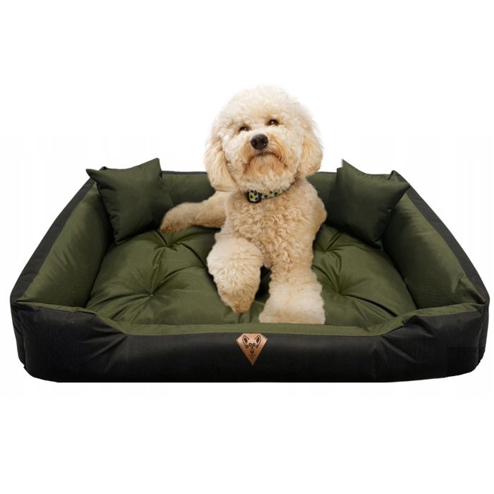 Meilleurs prix pour Lit Pour Chien EDANTI Imperméables Avec Coussins 100x75 Vert