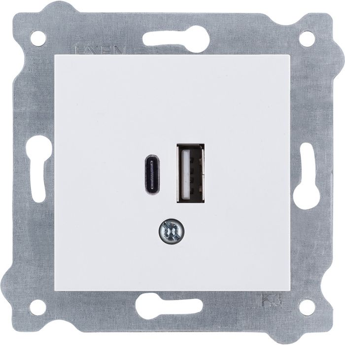 Plaque Murale AV LINDY - Connexions HDMI, VGA, USB Et Jack 3,5mm, Blanc, Pour Boîtier 86x86mm