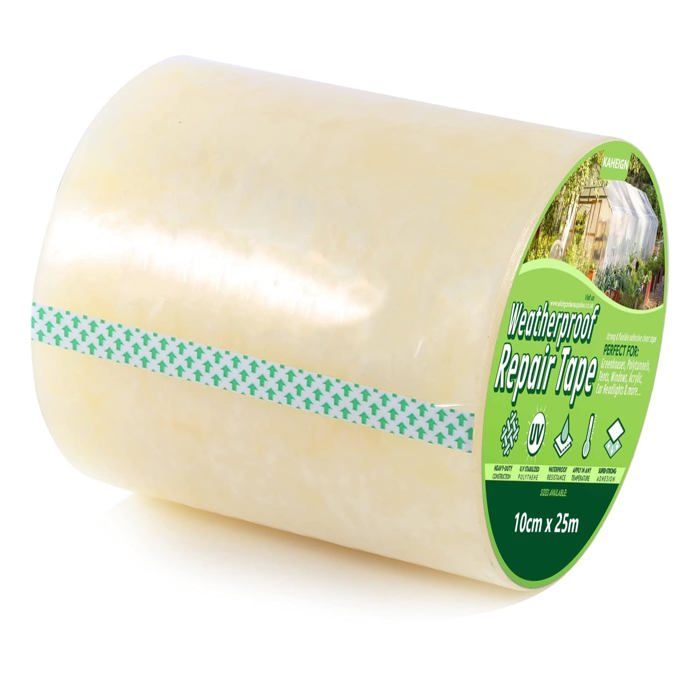 Ruban De Réparation Serre 15cm X 25m 6mil - Transparent Adhésif Polyéthylène Pour Polytunnel Et Bâches