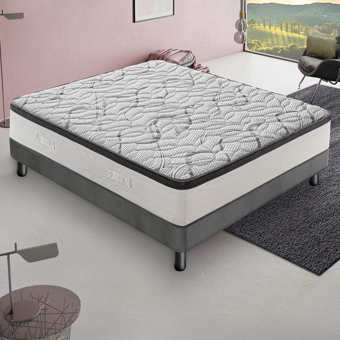 Matelas Mousse 135x190 cm DELUXE - Epaisseur 20 Cm - Réversible - Côté Été/hiver Matelas Mousse 135x190 cm DELUXE - Epaisseur 20 Cm - Réversible - Côté Été/hiver
